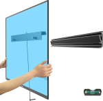Tugivaba teleri seinakinnitus ilma kruvideta Ultra Slim 26-55-tolline lameekraaniga teler kuni 45 kg kipsplaadile VESA 400 x 400 mm puurivaba lihtne paigaldus (must)
