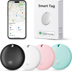 J&auml;lgimiskaart, asukoha otsija koos Apple Find My (ainult iOS), j&auml;lgimiskiip pagasi, v&otilde;tmete, rahakoti, jalgratta, lemmikloomade ja kottide jaoks (mitmev&auml;rviline, 4 pakki)