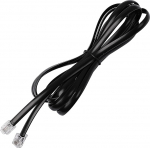 Sourcingmap&reg; RJ12 6P6C telefonitoru vastuv&otilde;tja pikendusjuhtme kaabel must 8.4Ft
