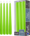Hyoola Taper Candles - 25 cm Lime Green, tilgavabad lauak&uuml;&uuml;nlad - K&uuml;&uuml;nlad pikk p&otilde;lemisaeg 8 tundi - 12 tk.