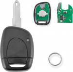 433 MHz 1 nupuga autov&otilde;tme kaugjuhtimispult Renault Clio II Master Twingo Kangoo jaoks koos PCF7946 kiibi ja 206 (NE72) tera v&otilde;tmehoidjaga