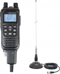 Komplekt PNI Escort HP 82 Multistandard 4W 12V AM-FM kaasaskantav CB raadiojaam CB antenniga PNI ML100 koos magnetiga