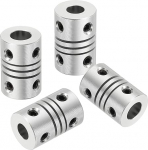 hankekaart Flexible Kupplungen, 5 mm kuni 6 mm, Gelenkverbinder aus Aluminiumlegierung, flexible Wellenkupplungen, Motorkupplung f&uuml;r 3D-Drucker, CNC-Maschine, Motorf&uuml;hrung, DIY-Encoder D12 x L 18 mm