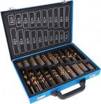 202-Piece Drill Bit Set, 1-13 mm Twist Drill Set, Stainless Steel Ti-Coated Steel Drill Bit HSS Spiral Drill, 20 Types, with Storage Box