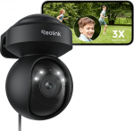 Reolink 5MP PTZ v&auml;livaatluskaamera, WiFi, 3X optiline zoom, 2,4/5GHz WiFi v&auml;likaamera automaatse j&auml;lgimisega, isiku/liikme tuvastamine, t&auml;isv&auml;rviline &ouml;&ouml;n&auml;gemine, E1 Outdoor Black
