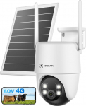 COCOCAM 24/7 Recording AOV 4G LTE valvekaamera koos SIM-kaardiga v&auml;ljas, 15000 mAh aku, 8 W p&auml;ikesepaneel, 2K PTZ kaamera v&auml;ljas 4G, 30 meetri &ouml;&ouml;vaatlus, AI tuvastamine, AI j&auml;lgimine, eSIM kaart