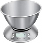 Digitalwaage, 5 kg/1 g, 3 kg/0,1 g, K&uuml;chenwaage mit herausnehmbarem Tablett, Edelstahl, for Kochen von Obst, elektronische digitale Waage, LCD-Wiegewerkzeuge(3kg 0.1g)