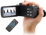 PUSOKEI digitaalne videokaamera, 4K v&auml;risemisvastane HD videokaamera videokaamera 3-tollise IPS puuteekraaniga, 30.0MP 18X Zoom videokaamera koos aku ja kaugjuhtimispuldiga