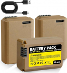 Kolme NP-FW50 aku 1600 mAh USB Type-C laadimisport, mis &uuml;hildub Sony ZV-E10, NEX 3/5/7 ja SLT-A seeria, Sony A7, A7SII, A7R, A7RII, A3000, A6000, A6500, A6300, A6400 A5 5,A51,A00,rx10ii