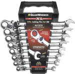 GearWrench 85798 8-osaline XL lukustatav painduva peaga rat&scaron;ikombinatsiooniv&otilde;tmete komplekt SAE