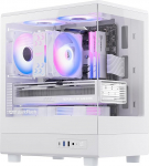 darkFlash Micro ATX arvutikapp, eelpaigaldatud 3 PWM ARGB ventilaatoriga, arvutikapp, t&auml;isvaate topelt karastatud klaasist MATX Gaming PC-kapp, Type-C, toetab kuni 240mm AIO (DB330M) (valge)