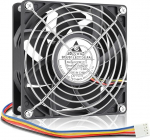 GDSTIME ventilaator 120 mm PWM Dual Ball Bearing 12 V ventilaator 120 x 120 x 38 4-pin Case Fan 120 mm PWM 4-pin 5300 rpm Cooling Fan for PC Power Supply Server Cabinet Inverter PSU