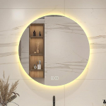 Vannitoa peegel koos valgustusega, &uuml;mmargune, &uuml;mmargune vannitoa peegel LED Vannitoa peegel 2 puutetundliku l&uuml;litiga, valgustus 3 valgusv&auml;rviga, timmitav ja uduvastane funktsioon vannitoa jaoks