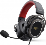 Havit H2008D Gamenote m&auml;ngukomplektid mikrofoniga - juhtmega m&auml;ngukomplektid - 50 mm k&otilde;rge magnetiline &uuml;marlaine helijuht - &uuml;hildub PS4, Xbox, PC ja s&uuml;learvutiga - must, ookripunane, punane