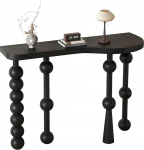 Konsoollaud, kaasaegne t&auml;ispuidust fuajee sissep&auml;&auml;sulaud, must, loominguline kitsas konsoollaud esikusse, elutuppa, magamistoa sisekujundusse, lihtne kokkupanek (120 x 35 x 80 cm)