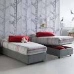 Talamo Italia - Valentina &uuml;heinimesevoodi, 100% Made in Italy, eesmine avamine + madrats 90 x 200 cm, hall