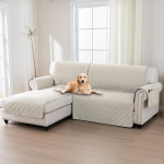 H.Versailtex Frenchoak Sectional Diivan Slipcovers 2 t&uuml;kki Corner Diivan Cover L kuju istme laius 205cm (vasakpoolne Chaise Longue + 2 istekoha diivan kate, 100% veekindel)