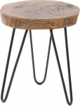 Design Delights Tree Slice k&uuml;ljelaud | Tamarindipuit, metall | l&auml;bim&otilde;&otilde;t 34 cm / 13.4 tolli, k&otilde;rgus 54 cm / 21.2 tolli