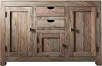 M MASSIVMOEBEL24 KOLONIALMOEBEL24.DE Loodus Hall k&uuml;ljepaneel 130 x 45 x 85 cm Sheesham, v&auml;rv: &Otilde;litatud hall, Suurus: 130 x 45 x 85 cm (B x S x K x K)