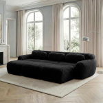 Modulares Sofa,Chaiselongue,Chaiselongue Sofa,Boneless Cloud Sofas, Weicher Flauschpl&uuml;sch-Stoff, Modulares Schlafsofa mit 3 Ottomans, 3-Sitzer-Sofas, Bequemes Sofa f&uuml;r Wohnzimmer (Must)