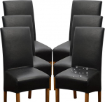 6 tk veekindel s&ouml;&ouml;gitoa toolikate Stretch eemaldatav pestav k&otilde;rge seljaga k&ouml;&ouml;gi istme katted s&ouml;&ouml;gitoa elutoa jaoks Home B Black