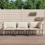 Modulares Ecksofa Poly Rattan Lounge-Set mit Kissen 2 STK. f&uuml;r Garten und Terrasse, Ecksofa koos Kissen Modular Poly Rattan