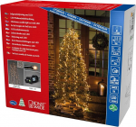 Konstsmide Micro LED Compactlights Tree Jacket koos r&otilde;ngaga, 6 rida 180 dioodi, 8-tunnine taimeri, 1080 kollast dioodi, 30 V v&auml;listrafo (IP44), 9 W, must kaabel - 6651-800