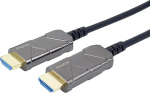 PREMIUMCORD 8K optiline aktiivne kiudoptiline kaabel HDMI 2.1, &uuml;likiire kaabel 48 Gbps, 3D, EDID, eARC, HDR, resolutsioon 8K@60Hz 4320p, 4K@120Hz, &uuml;hildub PS5, Xbox, PC, TV, kullatud, pikkus 10 m