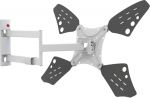 Barkan Flat Curved Ultra Low Profile TV Monitor Wall Mount Bracket Black Full Motion - 4 Movements White Extra Long 70.0 White
