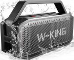 W-KING 60W Bluetooth-k&otilde;lar, kaasaskantav muusikakast, fantastiline heli, v&otilde;imas bass, 40 tundi m&auml;nguaega, 12000 mAh aku, TWS, NFC, TF-kaart, juhtmeta veekindel k&otilde;larikast