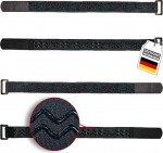 4 x kaablipaelad 40 cm mustad, libisemiskorraga ja luku, ideaalne jalgratta v&otilde;i suusarihma jaoks, korduvkasutatav lint, libisemisvastane, 30 mm lai, kinnitamiseks ja komplekteerimiseks KSS4004