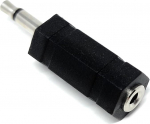 DRUT 1tk 3,5 mm mono pistikupesa 2,5 mm mono pistikupesa audiokaabli adapter Must