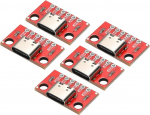 hankimise kaart 5tk Type C Female Breakout Board PCB Converter Test Board andmete testimiseks DIY elektroonilised tooted