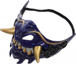 BESTonZON Jaapani Samurai Demons Half Mask Reguleeritav Halloween Cosplay isikutele Unisex &uuml;ksikasjaliku kaunistusega