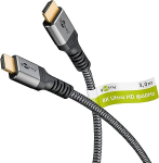 goobay Kiire 2.1 HDMI kaabel Ethernetiga, kullatud &uuml;hendused, Ultra HD resolutsioon kuni 8KHz @ 60 & 4K @ 120Hz, HDMI pikendus PS5, Xbox, Apple TV 4K, TV tarvikud, 3 m Hall 65262