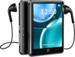 64 GB MP3 m&auml;ngija Bluetooth 5.3 Kaasaskantav 2,8-tolline puutetundlik muusikam&auml;ngija MP3 m&auml;ngija lastele koos k&otilde;lariga, FM raadio, diktofon, sammuloendur, video, e-raamat, TF kaart laiendatav kuni 128 GB ulatuses
