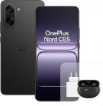 OnePlus Nord CE5 nutitelefon 8GB RAM 256GB m&auml;lu, 6,77-tolline, 120Hz AMOLED, 50MP OIS, 5200mAh aku, koos 80W laadijaga ja Nord Buds 3 Pro, must