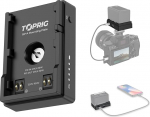 Toprig BC08 BP-A30 BP-A60 akuadapterplaat, PD 20W sisend, LED-toiteindikaatoriga, D-TAP/USB-C/USB-A v&auml;ljundiga, &uuml;hildub Canoni akut&uuml;&uuml;biga BP-A