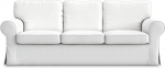 MASTERS OF COVERS Diivanikate IKEA Ektorp 3-kohalisele pol&uuml;estrist Petite Cold White asenduskate 218 x 88 x 88 cm