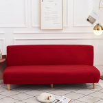 Kokkupandav diivanikate Stretch Futon Slipcover elastse p&otilde;hjaga Plain Thick Couch Cover eemaldatav Futon Cover t&auml;ieliku katvusega Punane 160 - 190 cm