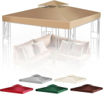 Flexzion asendamine varikatuse 2-tasandiline Plain Edge pol&uuml;ester UV30 veekindel Outdoor Garden Patio Gazebo P&auml;ikesevarju
