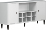 trendteam smart living - T&ouml;&ouml;riistavaba kokkupanek - Vahetatavad uksed - K&uuml;ljepaneel kapp - Elutuba - Evolution - Kokkupandud m&otilde;&otilde;tmed (S x K x S) 136 x 70 x 36 cm - V&auml;rv valge