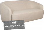 MR. DEKO Loconia Lounge Diivan Beige 2,5-kohaline I Skandinaavia diivan tekstuurse kangaga I Moodne elamusmaastik k&auml;etoega I Siseruumide istumism&ouml;&ouml;bel 170 cm I Pehmendusega pink elutuba K x L x S u. 76 x 170 x 89 cm.