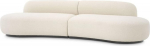Casa Padrino Luxury Diivan Cream / Black 300 x 97 x H 69 cm - Kaarev elutoa diivan - Elutoam&ouml;&ouml;bel - Luxury Collection