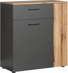 trendteam smart living Esteban sahtlikapp Antratsiit/Evoke tammepuust mitmeotstarbeline kapp 3 sektsiooniga ja 1 sahtliga (B x K x S) 80 x 86 x 38 cm T&auml;ielik pikendusfunktsiooniga