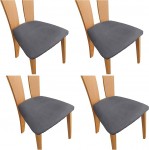 TIANSHU s&ouml;&ouml;gitoa tooli istme kate, sametist istmekatted, Stretch istmekatted s&ouml;&ouml;gitoa ja kontori jaoks, Stretch Velvet s&ouml;&ouml;gitoa tooli istmekatted (komplekt 4, hall)