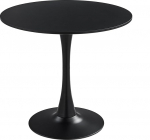Moodne &uuml;mmargune valge lauaplaat Simple Leisure Dining Table P&otilde;hjamaine kohvilaud Milk Tea Negotiating Table Tulip Balcony Small Round and Chairs (suurus: 60 cm, v&auml;rv: must)