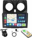 Android 15 4+64GB Autoradio f&uuml;r Nissan Qashqai J10 2006-2016 mit 9 Zoll Incell Touchscreen, Autoradio 2DIN mit Wireless Carplay Android Auto, FM/RDS Radio BT GPS WiFi R&uuml;ckfahrkamera + MIC