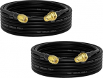 Superbat SMA pikenduskaabel 3 m WLAN antennikaabel 2 SMA isase ja emase madala kadudega RG8X koaksiaalkaabel 5G modemile, ruuterile, WiFi antennile, ham raadio/GPS/WiFi/SDR seadmetele