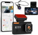 SIXWIN 4K Dashcam Auto 1080P,4K+1080P FHD Autokamera,3 Zoll Display mit 2 Auto Kameras,WLAN und App-Steuerung, GPS, ADAS& BSD & LCA, Loop-Aufnahme, G-Sensor,Nachtsicht,Weitwinkel,24H Park&uuml;berwachung